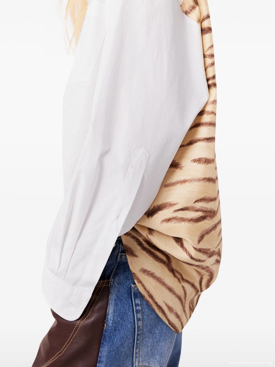Cheap shirt McCartney silk Women tiger-print oversized Stella 0703